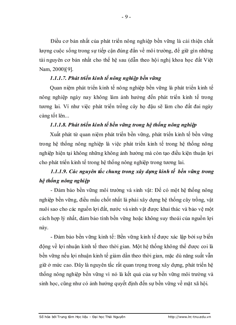 image for page Một số giải pháp nhằm phát triển kinh tế bền vững trong hệ thống nông nghiệp trên địa bàn huyện Đồng Hỷ tỉnh Thái Nguyên