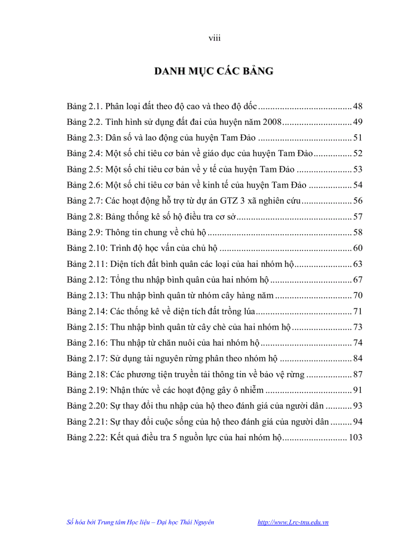 image for page Tác động của dự án duy trì và phát bền vững đến sinh kế của người dân vùng đệm vườn quốc gia tam đảo khu vực Vĩnh Phúc