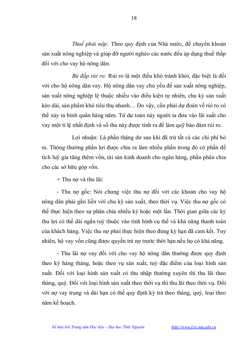 image for page Tác động của hoạt động tín dụng trong việc phát triển Kinh tế nông nghiệp Nông thôn tại huyện Đại Từ tỉnh Thái Nguyên