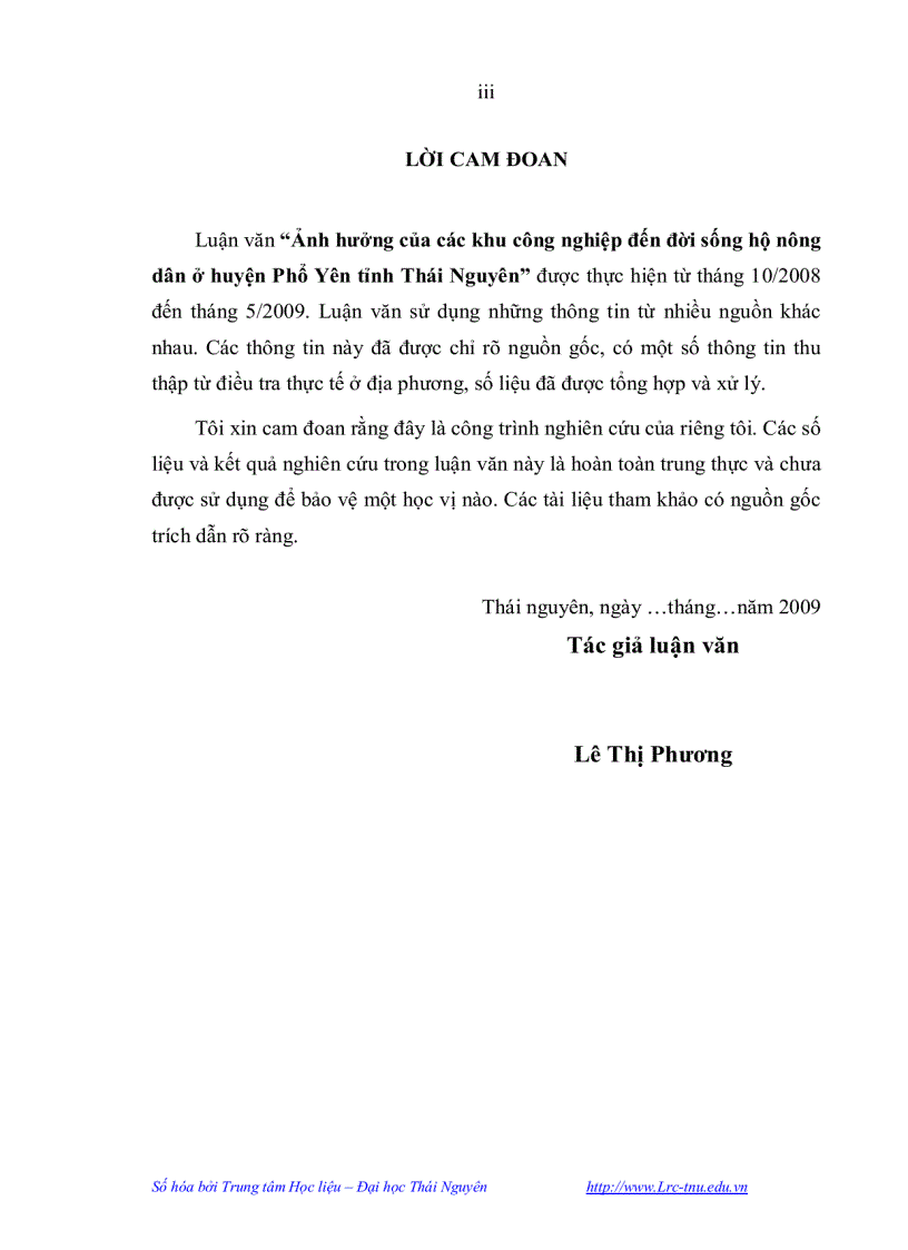 image for page Ảnh hưởng của các khu công nghiệp đến đời sống hộ nông dân ở huyện Phổ Yên tỉnh Thái Nguyên