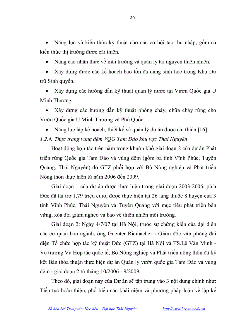 image for page Tác động của dự án duy trì và phát triển bền vững đến sinh kế của người dân vùng đệm vườn quốc gia Tam Đảo khu vực Thái Nguyên