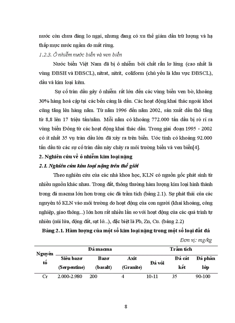 image for page Nghiên cứu sự tích luỹ kim loại nặng trong đất nông nghiệp và nước mặt xung quang khu công nghiệp Đình Trám tỉnh Bắc Giang