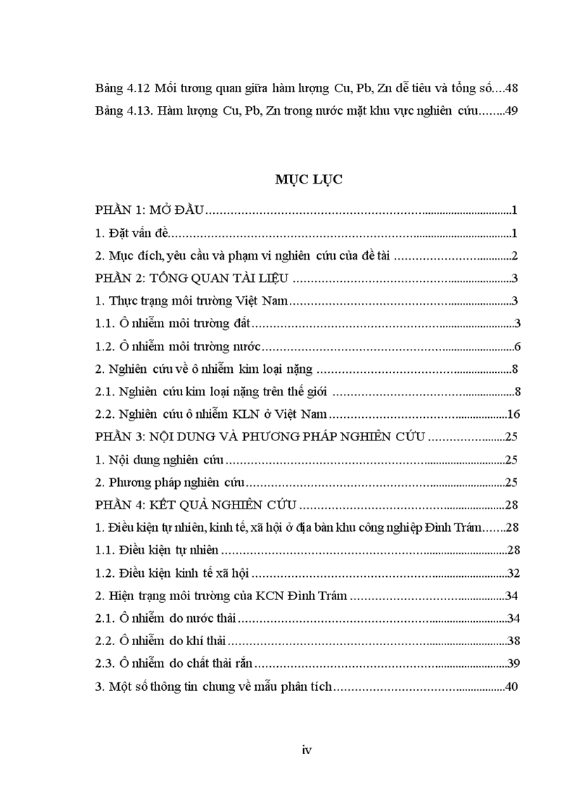 image for page Nghiên cứu sự tích luỹ kim loại nặng trong đất nông nghiệp và nước mặt xung quang khu công nghiệp Đình Trám tỉnh Bắc Giang