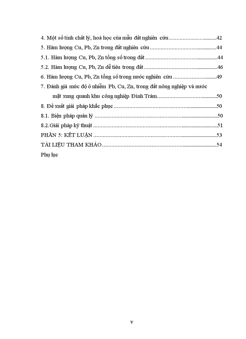 image for page Nghiên cứu sự tích luỹ kim loại nặng trong đất nông nghiệp và nước mặt xung quang khu công nghiệp Đình Trám tỉnh Bắc Giang