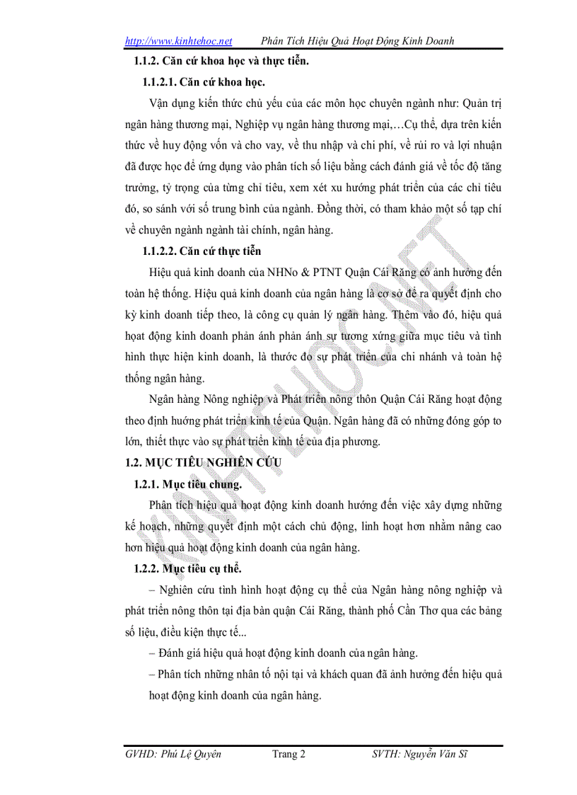 image for page Phân tích hiệu quả hoạt động kinh doanh của ngân hàng Nông Nghiệp và Phát Triển Nông Thôn Cân Thơ Chi Nhánh Cái Răng