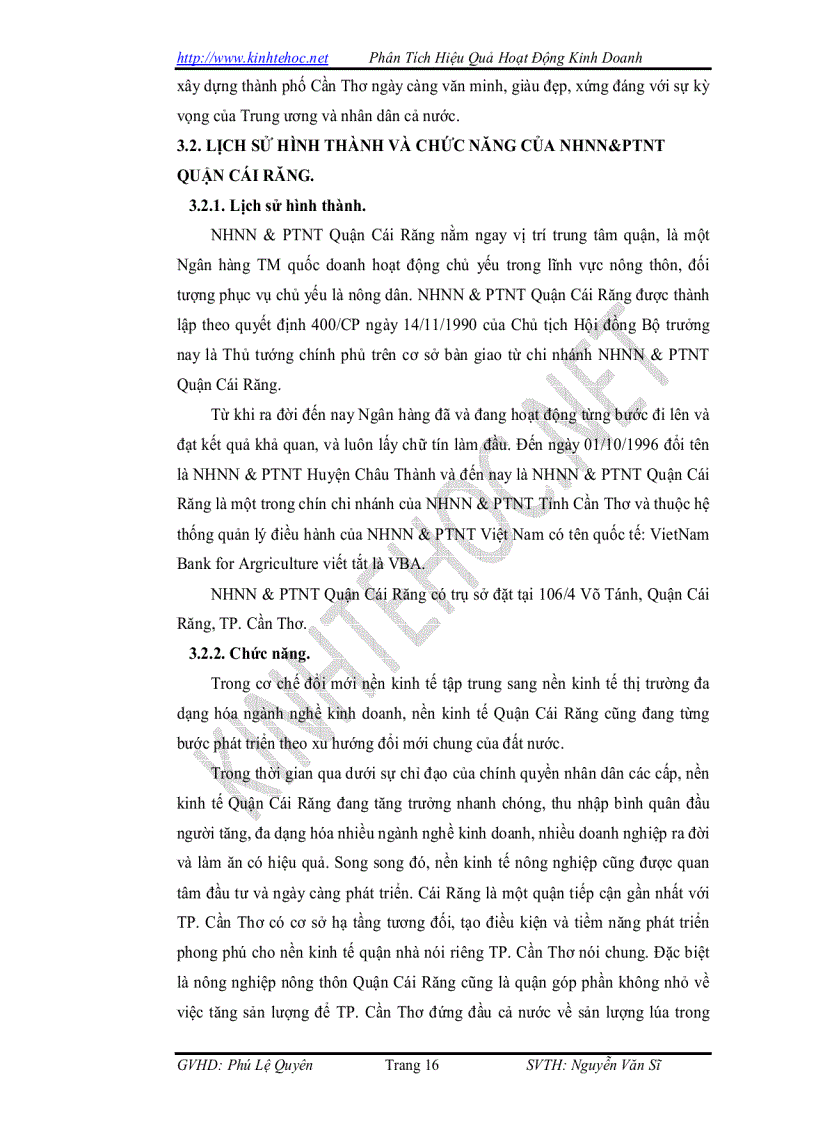 image for page Phân tích hiệu quả hoạt động kinh doanh của ngân hàng Nông Nghiệp và Phát Triển Nông Thôn Cân Thơ Chi Nhánh Cái Răng