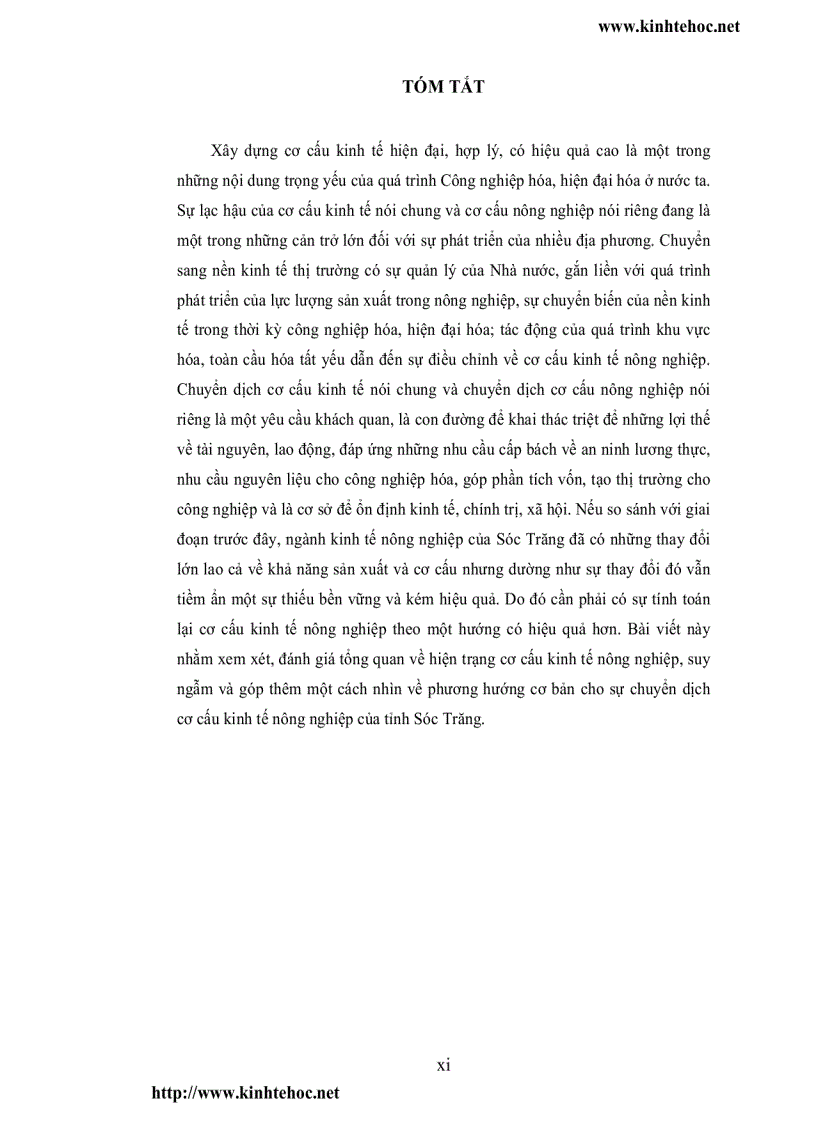 image for page Đánh giá thực trạng chuyển dịch cơ cấu kinh tế nông nghiệp và giải pháp phát triển trên địa bàn tỉnh Sóc Trăng