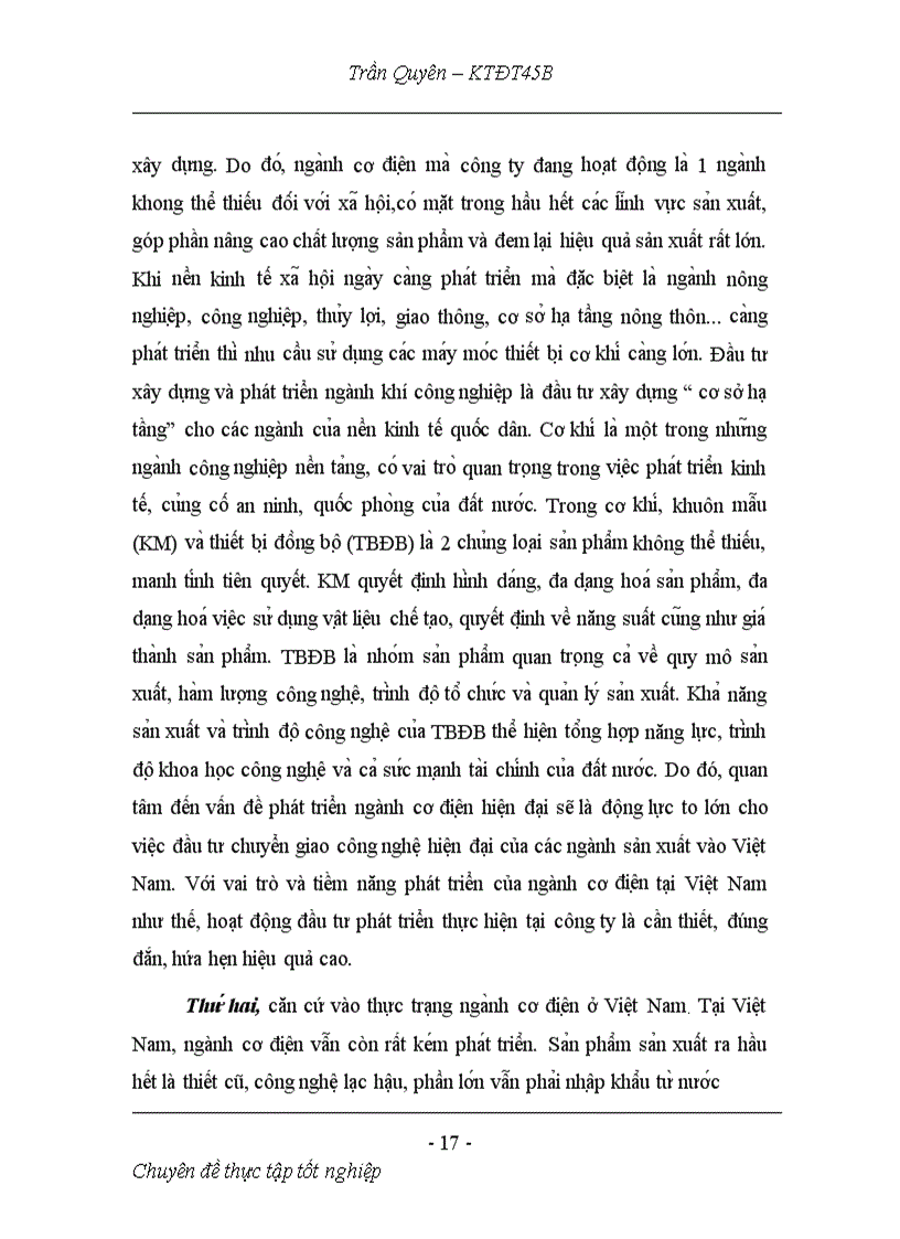 image for page Hoạt động đầu tư phát triển tại Công ty cổ phần cơ điện và xây dựng Thực trạng và giải pháp