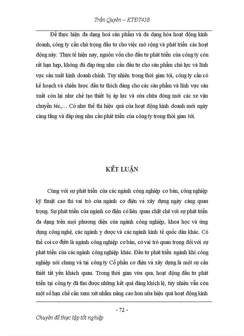 image for page Hoạt động đầu tư phát triển tại Công ty cổ phần cơ điện và xây dựng Thực trạng và giải pháp
