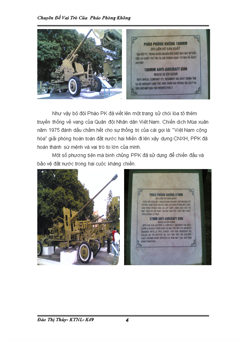 image for page Vai Trò Của Pháo Phòng Không