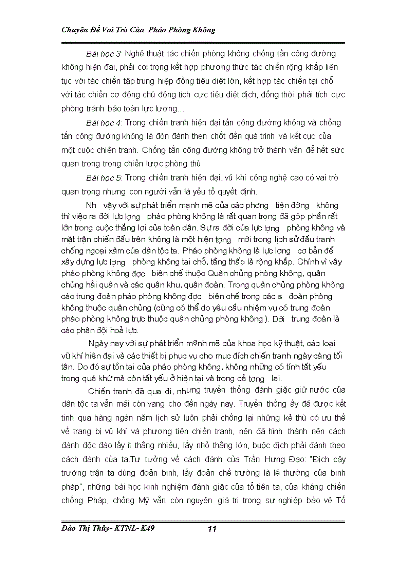 image for page Vai Trò Của Pháo Phòng Không