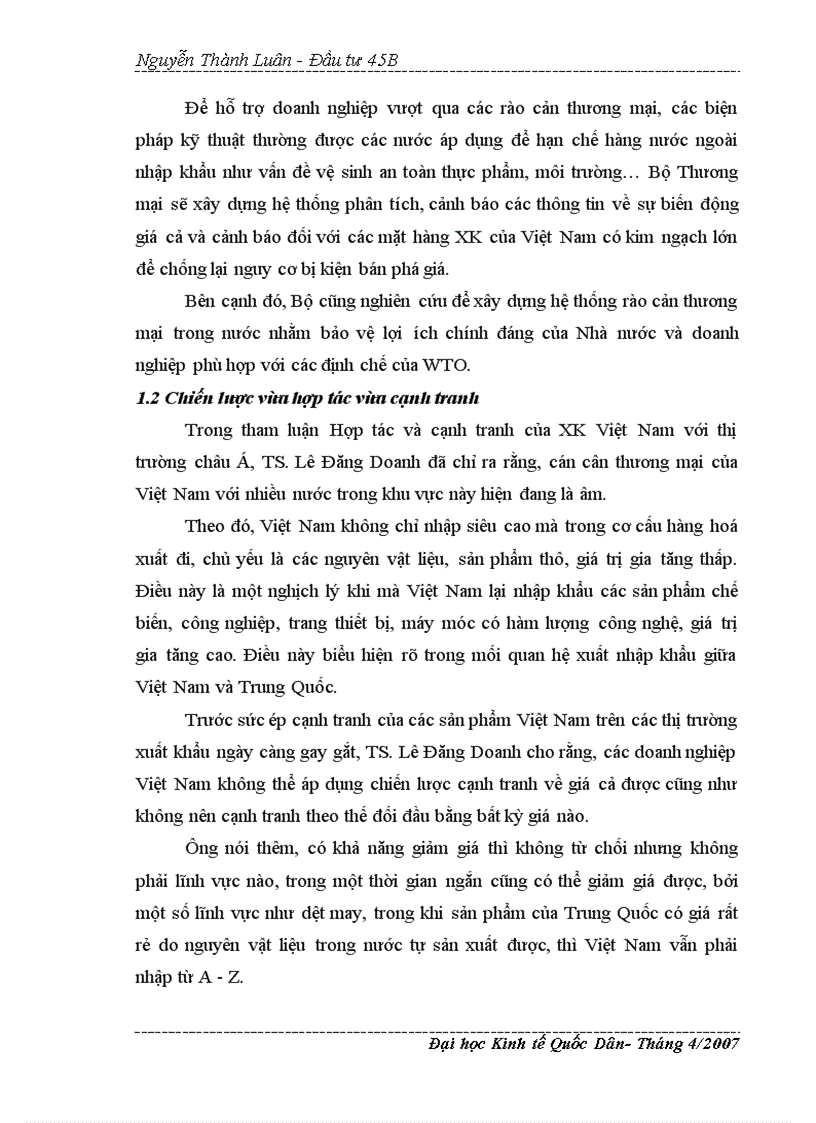 image for page Thực trạng và giải pháp của hoạt động đầu tư phát triển trong công ty XNK Tổng Hợp I