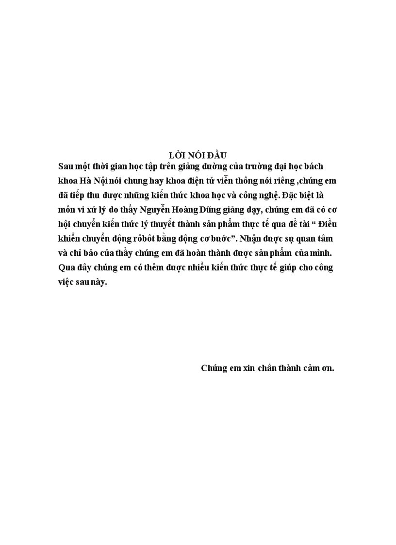 image for page Điều khiển chuyển động RoBot bằng động cơ bước BT lớn