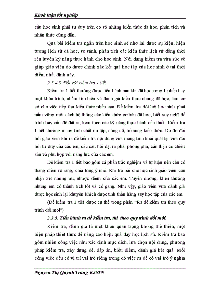 image for page Đổi mới việc kiểm tra đánh giá kết quả học tập lịch sử của học sinh trong dạy học Lịch sử Việt Nam từ năm 1954 đến năm 1975 ở lớp 12 THPT