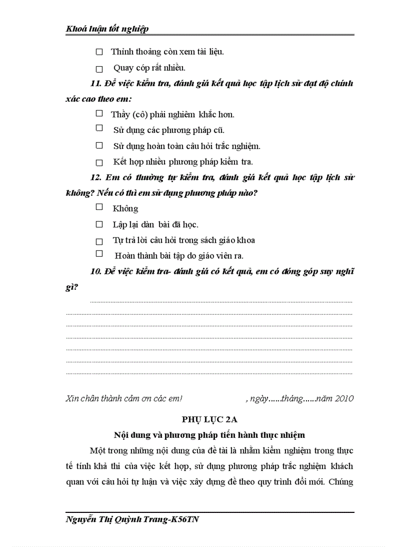 image for page Đổi mới việc kiểm tra đánh giá kết quả học tập lịch sử của học sinh trong dạy học Lịch sử Việt Nam từ năm 1954 đến năm 1975 ở lớp 12 THPT