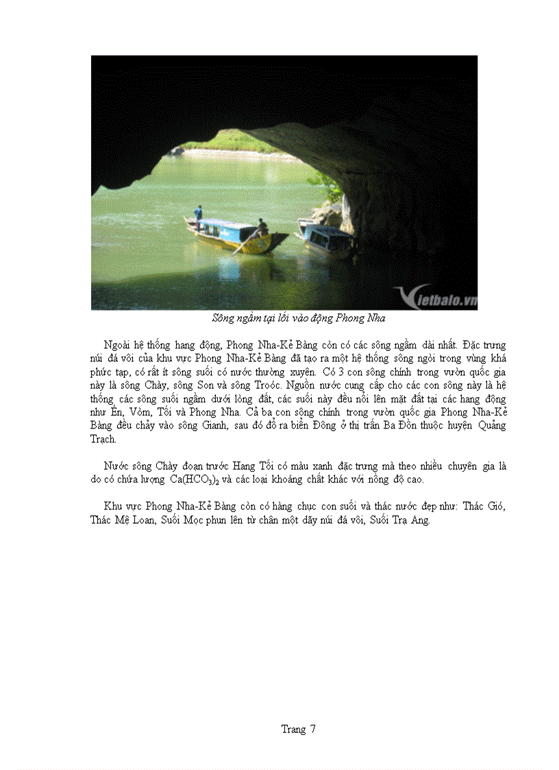 image for page Báo cáo Vườn Quốc Gia Phong Nha Kẻ Bàng