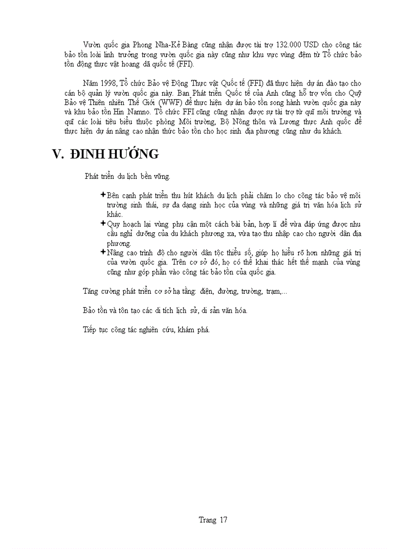 image for page Báo cáo Vườn Quốc Gia Phong Nha Kẻ Bàng