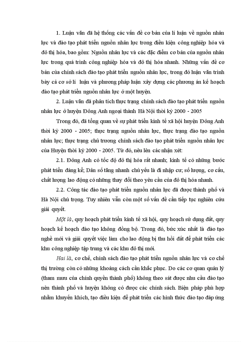 image for page Hoàn thiện chính sách đào tạo phát triển nguồn nhân lực ở Huyện Đông Anh giai đoạn 2006 2010