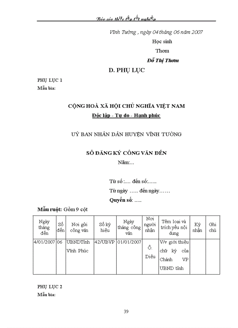 image for page Công tác Văn thư Lưu trữ và quản trị văn phòng của Văn phòng UBND Huyện Vĩnh Tường