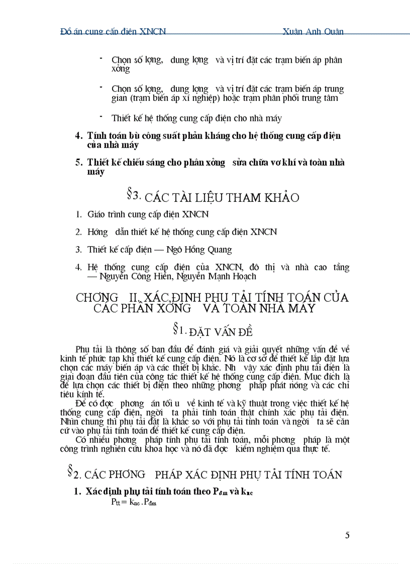 image for page Đồ án cung cấp điện XNCN