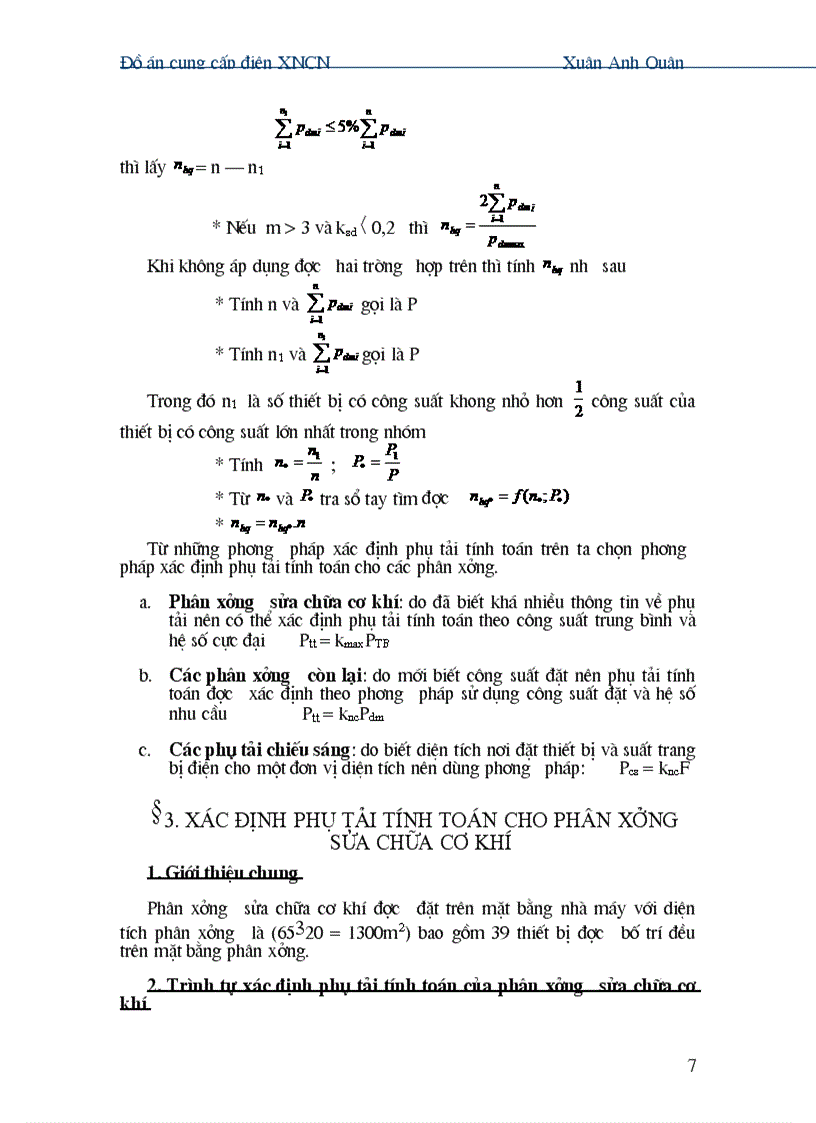 image for page Đồ án cung cấp điện XNCN