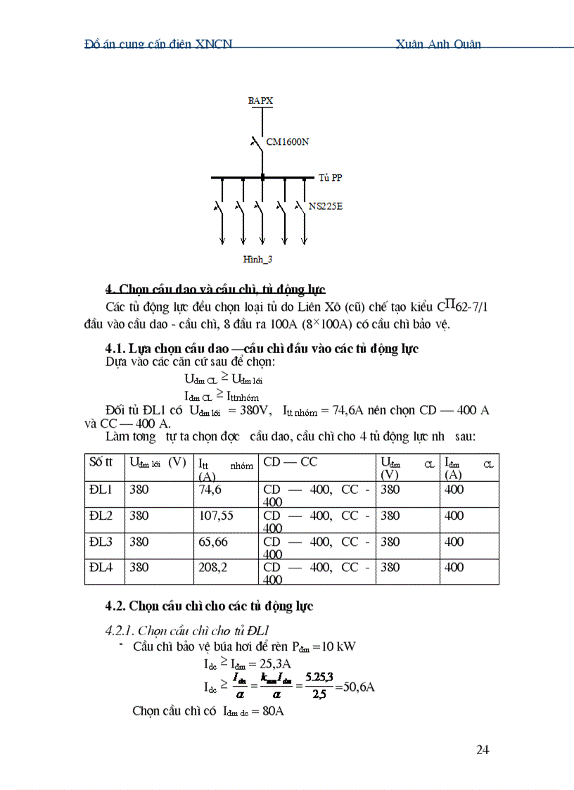 image for page Đồ án cung cấp điện XNCN