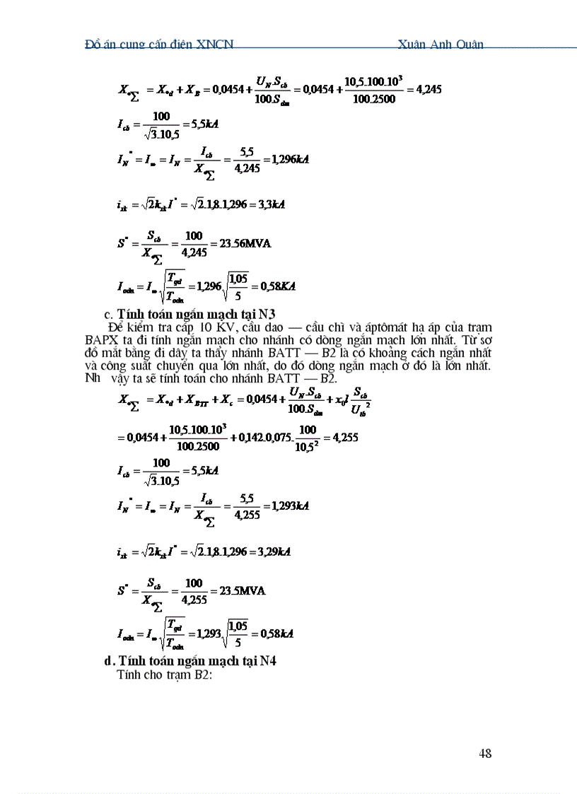 image for page Đồ án cung cấp điện XNCN