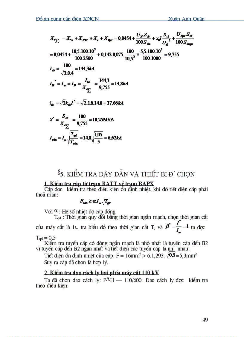 image for page Đồ án cung cấp điện XNCN