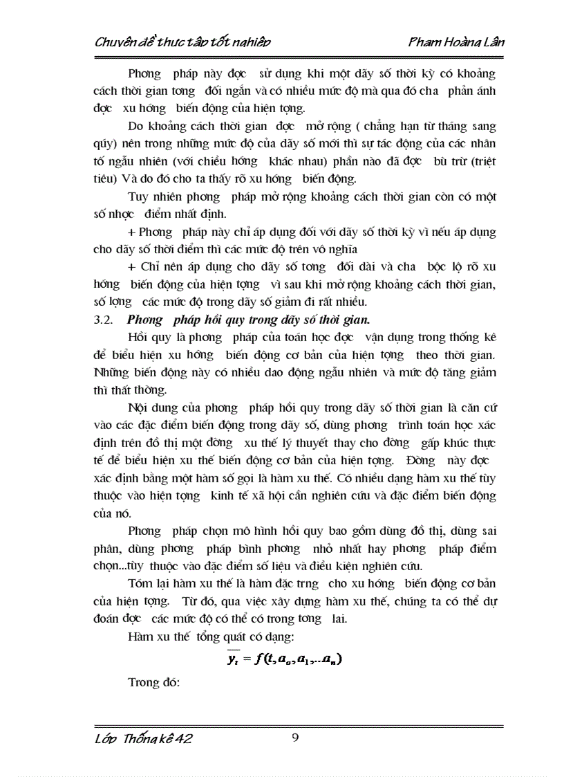 image for page Vận dụng phương pháp dãy số thời gian nghiên cứu biến động lượng khách du lịch đến Hà Nội giai đoạn 1997 2003 và dự đoán cho giai đoạn 2004 2005