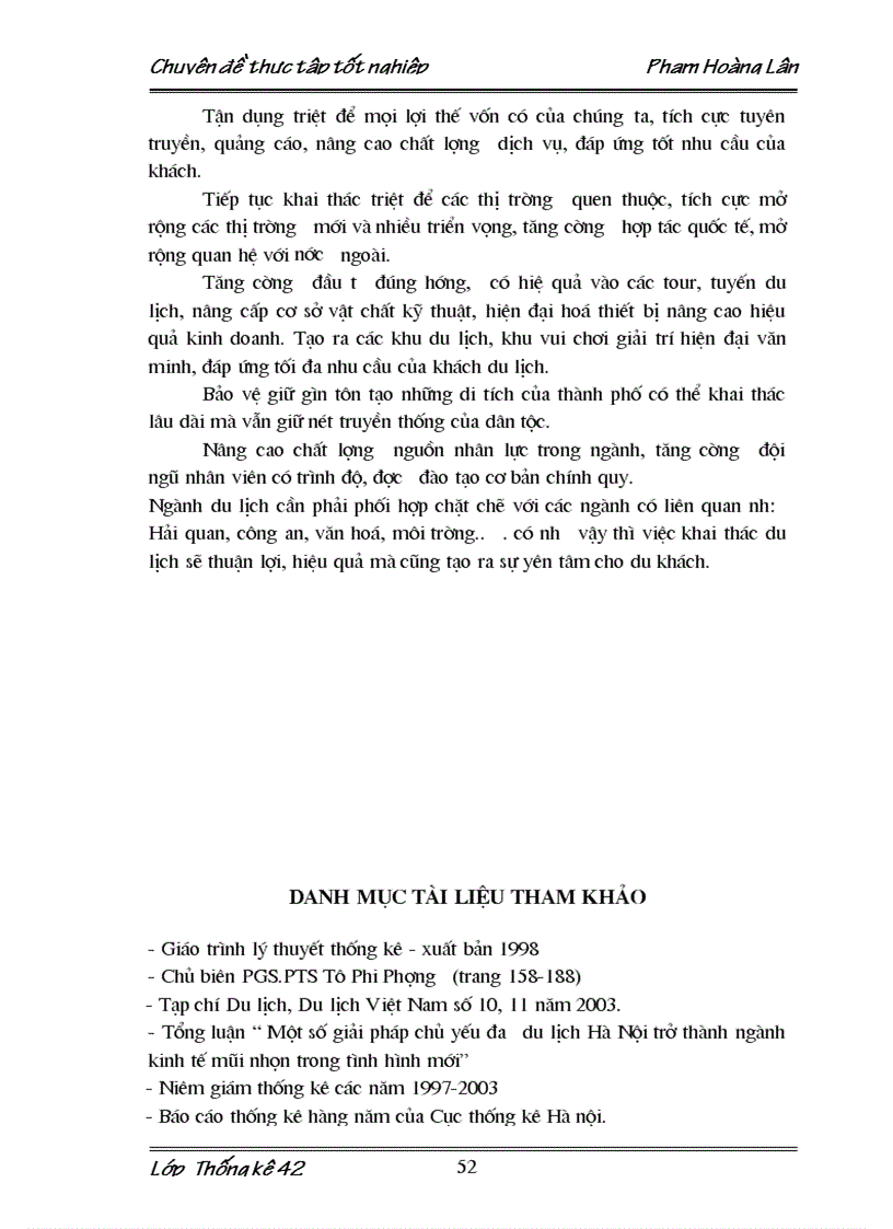 image for page Vận dụng phương pháp dãy số thời gian nghiên cứu biến động lượng khách du lịch đến Hà Nội giai đoạn 1997 2003 và dự đoán cho giai đoạn 2004 2005