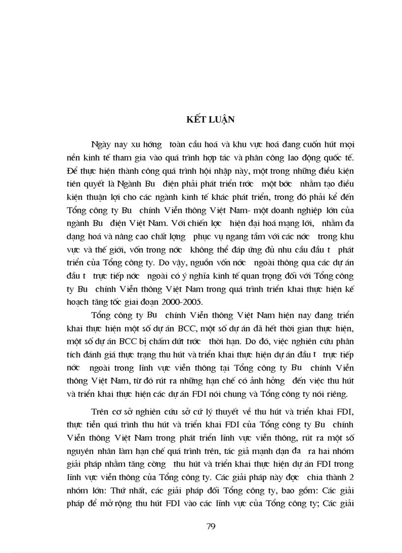 image for page Giải pháp tăng cường thu hút và triển khai các dự án đầu tư trực tiếp nước ngoài vào phát triển lĩnh vực viễn thông tại Tổng công ty Bưu chính Viễn thông của Việt Nam