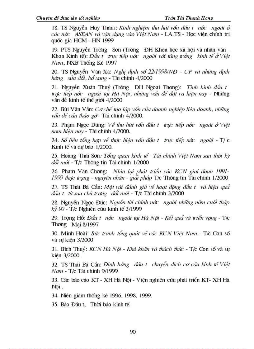 image for page Một số giải pháp chủ yếu nhằm nâng cao khả năng huy động và sử dụng có hiệu quả nguồn vốn đầu tư trực tiếp nước ngoài tại Hà Nội giai đoạn 2001 2010