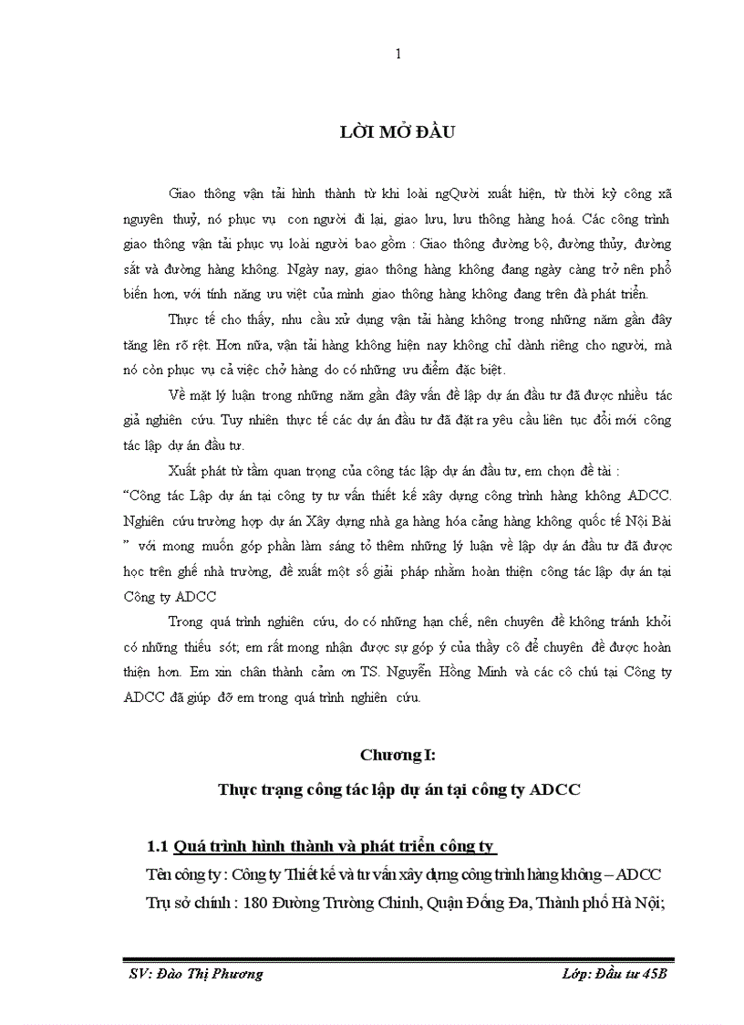 image for page Công tác Lập dự án tại công ty tư vấn thiết kế xây dựng công trình hàng không ADCC Nghiên cứu trường hợp dự án Xây dựng nhà ga hàng hóa cảng hàng không quốc tế Nội Bài