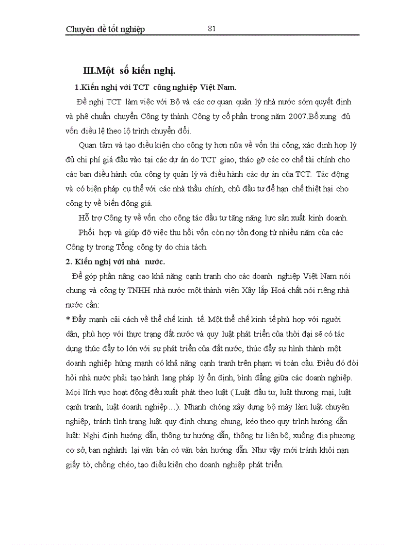 image for page Thực trạng và giải pháp đầu tư nâng cao năng lực cạnh tranh của Công ty Công ty TNHH nhà nước một thành viên Xây lắp Hoá chất