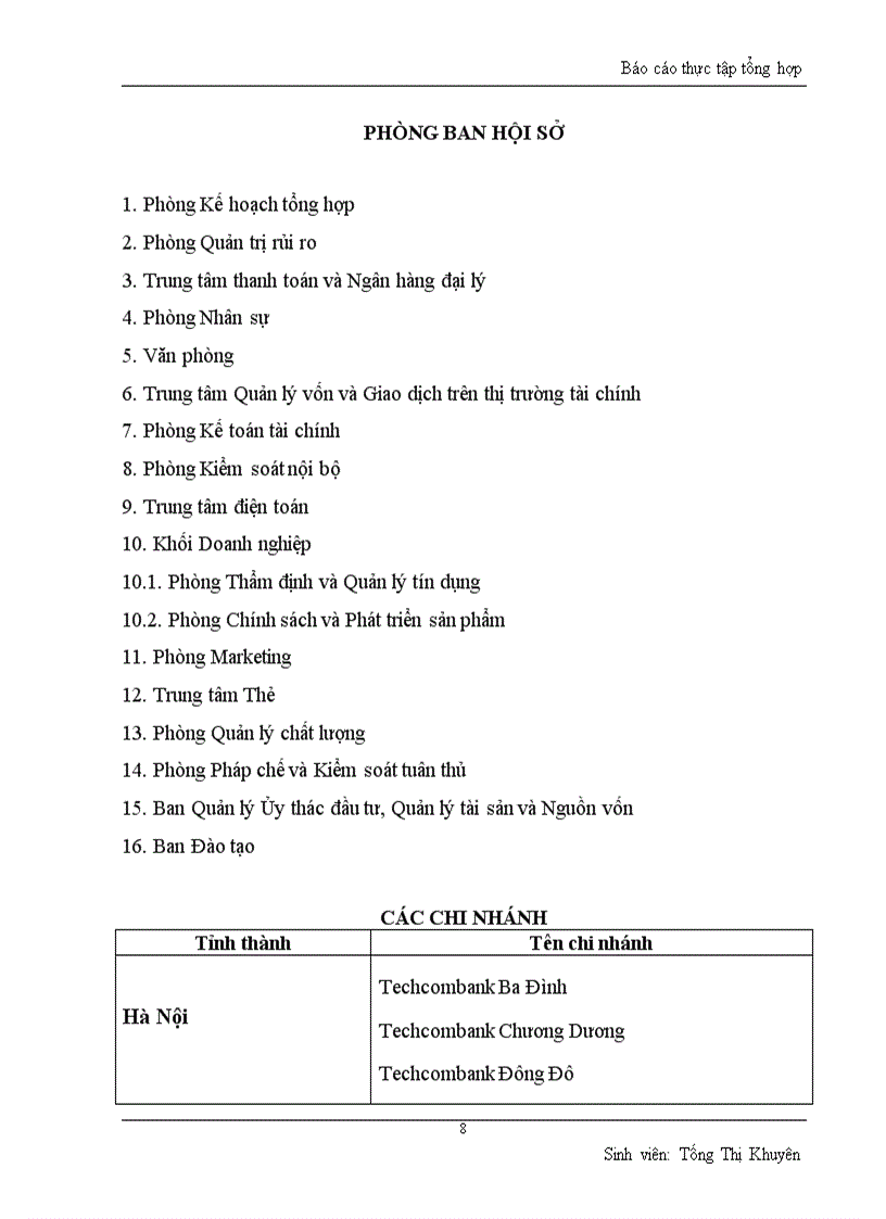 image for page Báo cáo thực tập tại Ngân hàng Thương mại Cổ phần Kỹ thương Việt Nam Techcombank