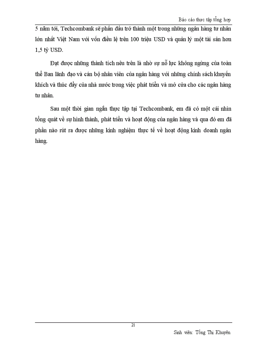 image for page Báo cáo thực tập tại Ngân hàng Thương mại Cổ phần Kỹ thương Việt Nam Techcombank
