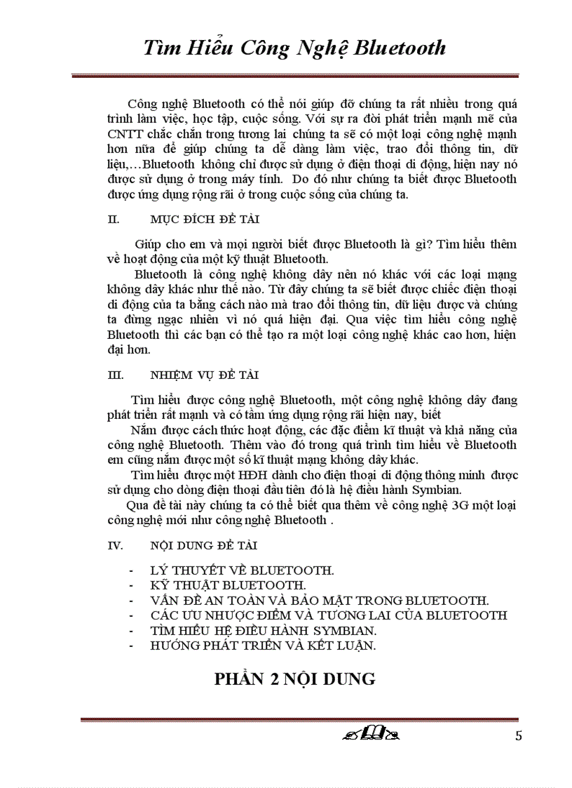 image for page Đề tài tốt nghiệp CÔNG NGHỆ BLUETOOTH