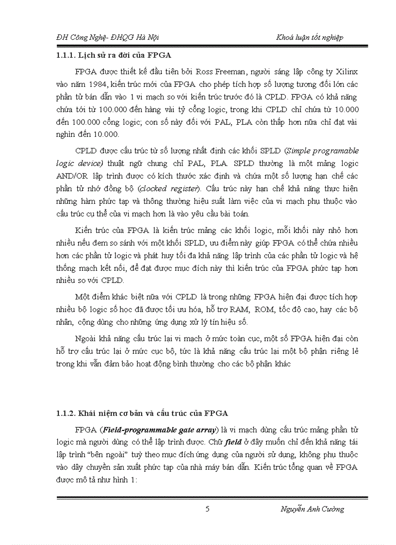 image for page Thực hiện bộ lọc fir trên chíp fpga