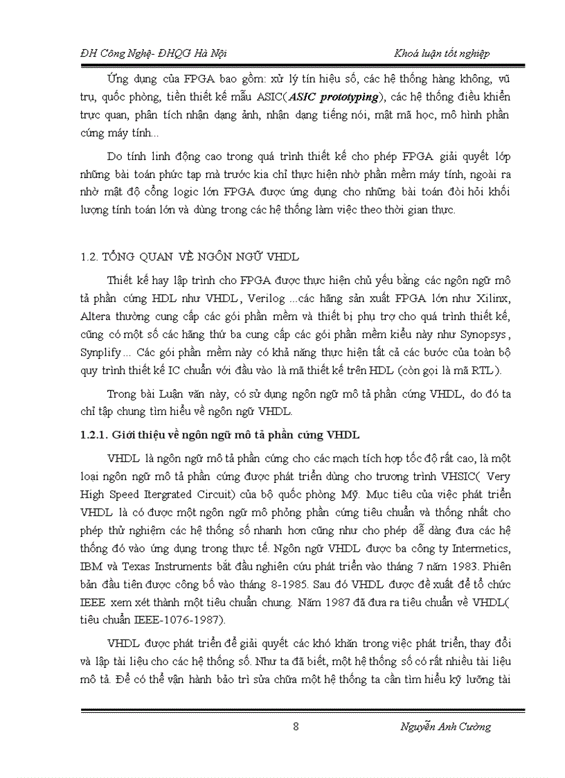 image for page Thực hiện bộ lọc fir trên chíp fpga