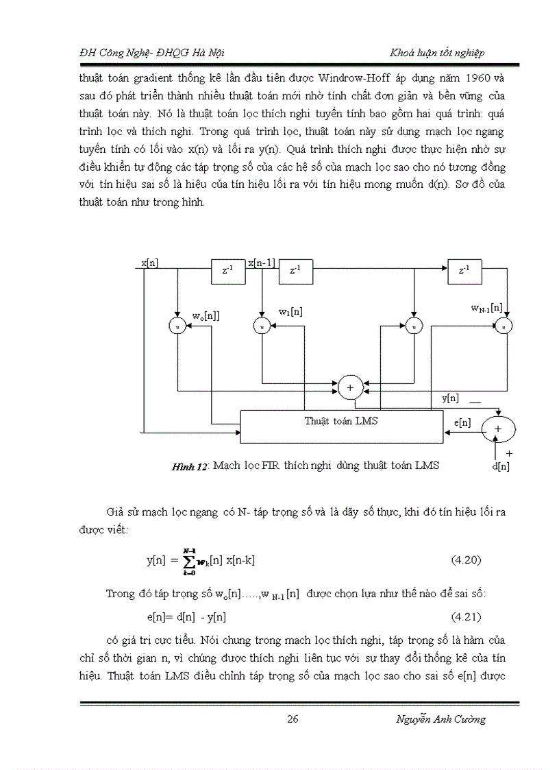 image for page Thực hiện bộ lọc fir trên chíp fpga