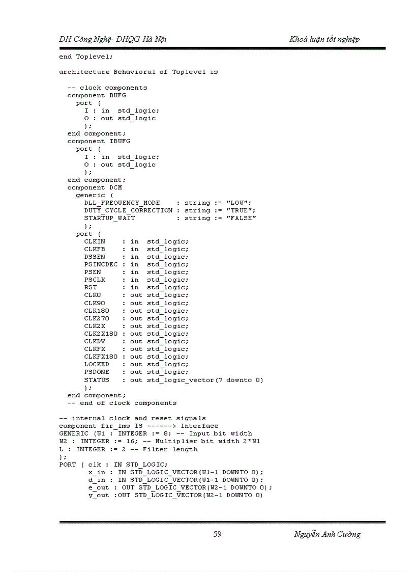 image for page Thực hiện bộ lọc fir trên chíp fpga