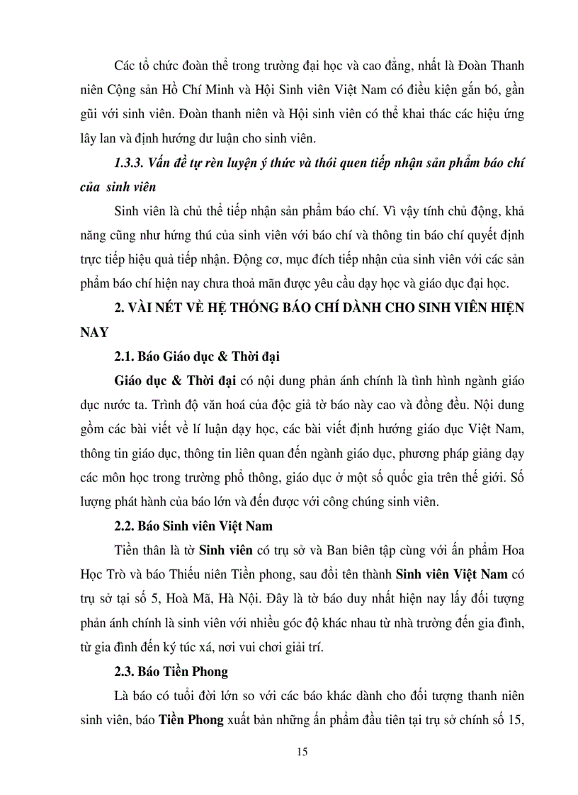 image for page Báo chí với quá trình hình thành nhân cách giáo dục cho học sinh sinh viên