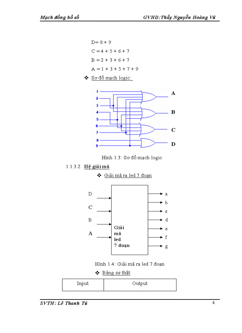 image for page Thiết kế và Thi công mạch đồng hồ số dùng 7490
