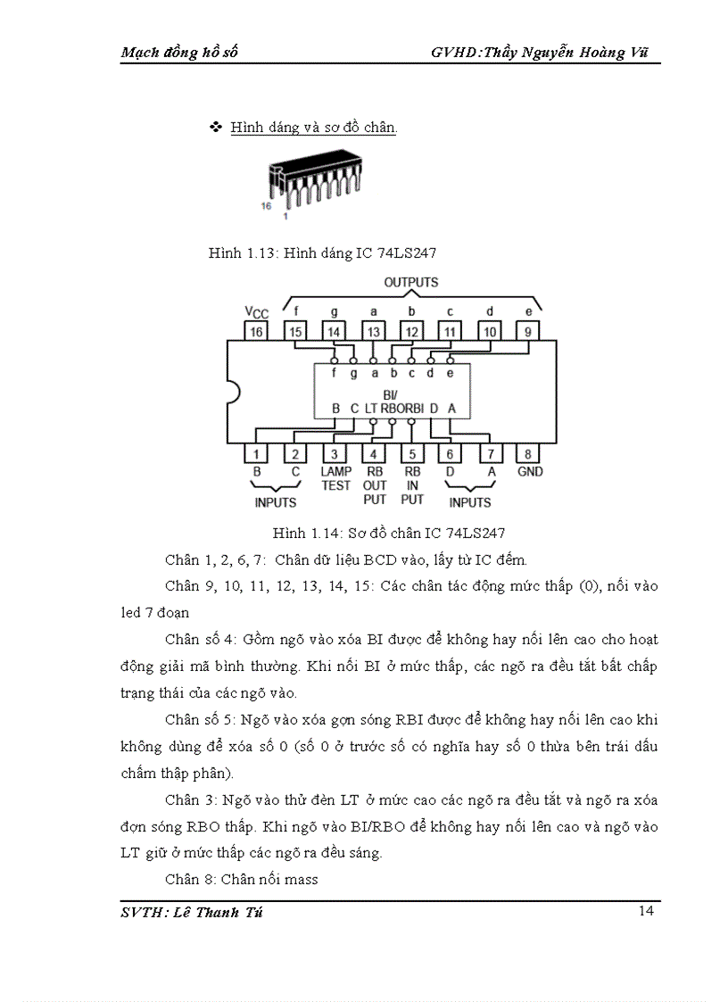 image for page Thiết kế và Thi công mạch đồng hồ số dùng 7490