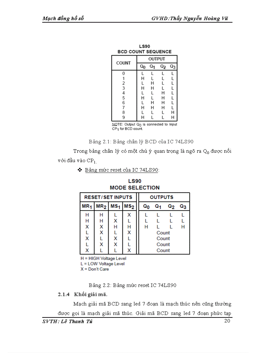 image for page Thiết kế và Thi công mạch đồng hồ số dùng 7490