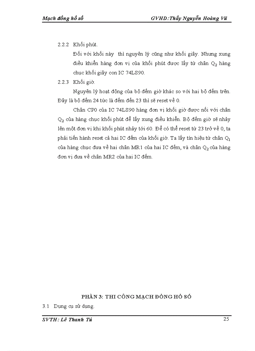 image for page Thiết kế và Thi công mạch đồng hồ số dùng 7490