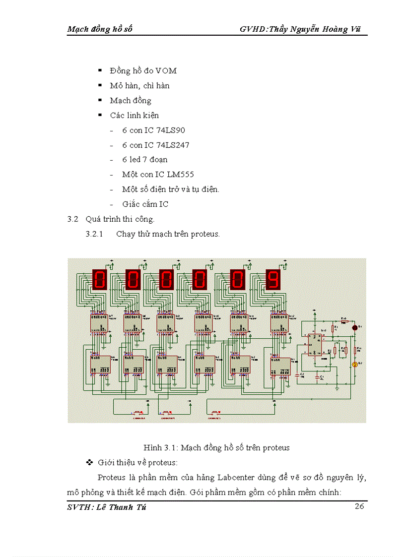 image for page Thiết kế và Thi công mạch đồng hồ số dùng 7490