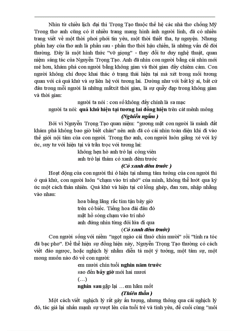image for page Hình tượng thơ và quan niệm nghệ thuật về con người trong thơ Nguyễn Trọng Tạo