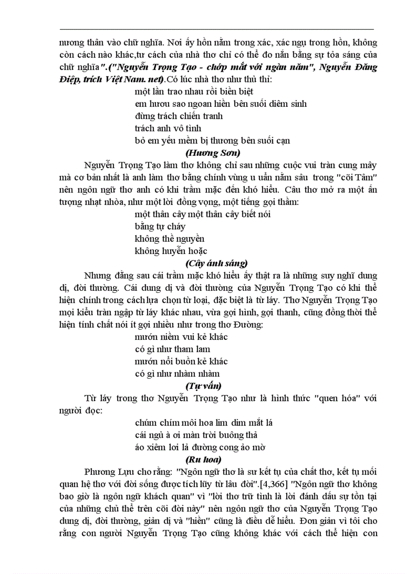 image for page Hình tượng thơ và quan niệm nghệ thuật về con người trong thơ Nguyễn Trọng Tạo