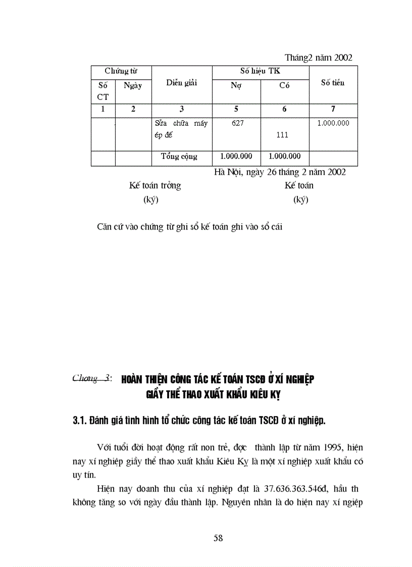 image for page Tồ chức công tác kế toán TSCĐ và tình hình trang bị sử dụng TSCĐ trong xí nghiệp giầy Kiêu Kỵ
